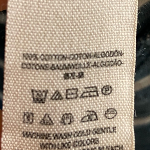 We the free crewneck top boxy fit striped dark teal oversized Small - Picture 7 of 7